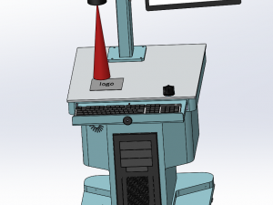 optical fiber laser marking machines assembly 3D Модель
