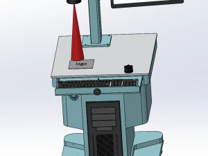 optical fiber laser marking machines assembly 3D Model