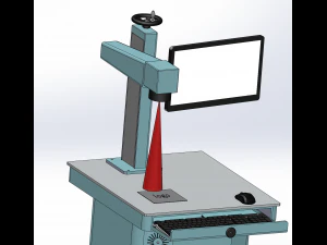 optical fiber laser marking machines assembly 3D Model
