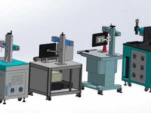 optical fiber laser marking machines assembly 3D Model