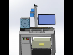 optical fiber laser marking machines assembly 3D Model
