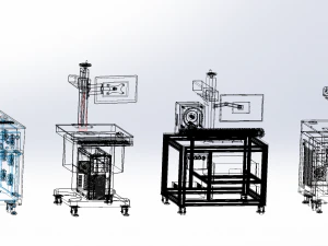 optical fiber laser marking machines assembly 3D Model
