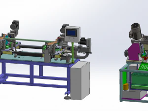 round product drilling and chamfering machine 3D Model