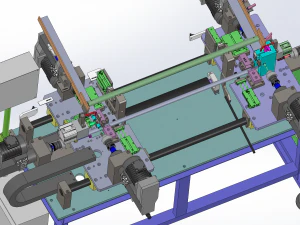 round product drilling and chamfering machine 3D Model