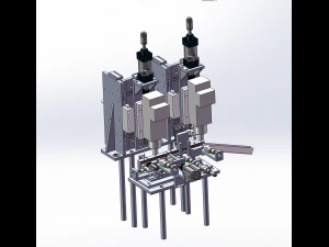 round product drilling and chamfering machine 3D Model
