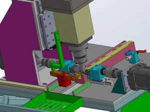 round product drilling and chamfering machine 3D Model