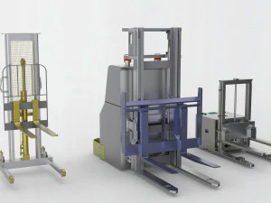 industrial forklift assembly 3D Model