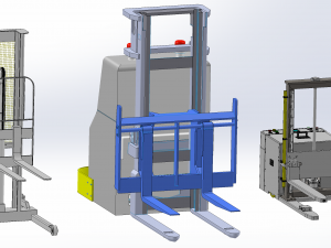 industrial forklift assembly 3D 模型