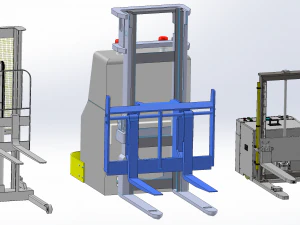 industrial forklift assembly 3D Model