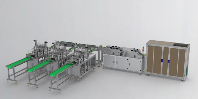 three line facemask machine 3D Model .c4d .max .obj .3ds .fbx .stl .blend