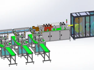 three line facemask machine 3D Model