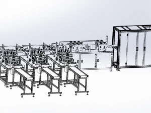 three line facemask machine 3D Model
