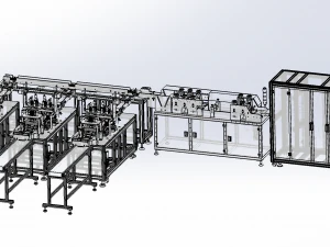 three line facemask machine 3D Model