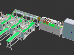 three line facemask machine 3D Model