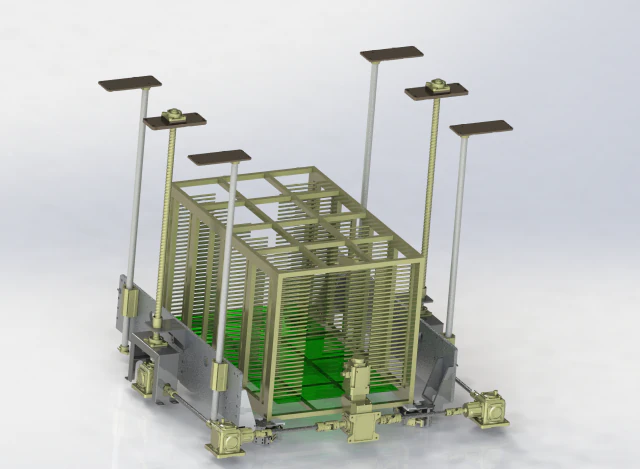 positioning mechanism of heavy-duty platform 3D Model .c4d .max .obj .3ds .fbx .stl .blend 