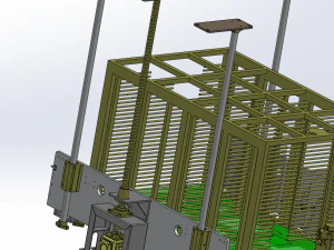 positioning mechanism of heavy-duty platform 3D Model