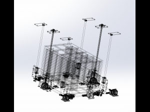 positioning mechanism of heavy-duty platform Modelo 3D