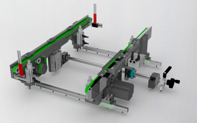 variable pitch conveyor 3D Model .c4d .max .obj .3ds .fbx .stl .blend 