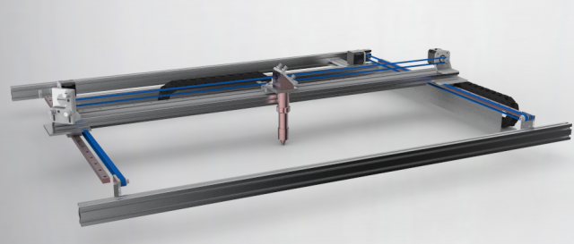 profile gantry shifting mechanism Model 3D .c4d .max .obj .3ds .fbx .stl .blend 