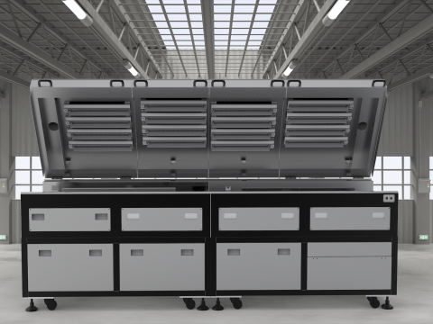 Infrared heat curing furnace 3D Модель