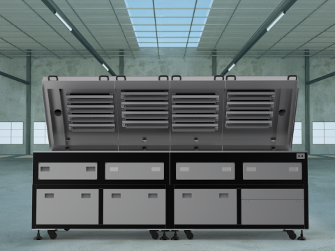 Infrared heat curing furnace 3D Model