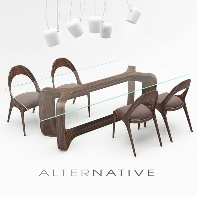 denise tablessharon chair 3D मॉडल .c4d .max .obj .3ds .fbx .stl .blend