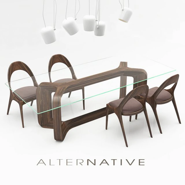 denise tablessharon chair 3D Model .c4d .max .obj .3ds .fbx .stl .blend 