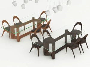 denise tablessharon chair 3D Model