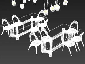 denise tablessharon chair 3D Model
