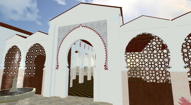 spanish mosque xii century 3D Model .c4d .max .obj .3ds .fbx .stl .blend 