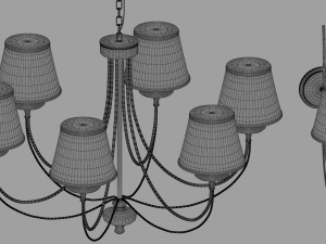 vesto chandelier and sconce 3Dモデル