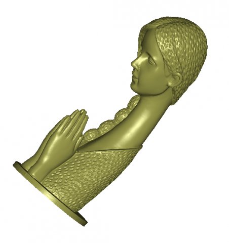 girl prayer model 3D Model .c4d .max .obj .3ds .fbx .stl .blend 
