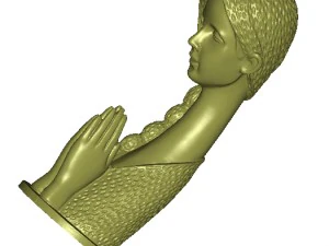 модель молитви дівчини 3D Модель