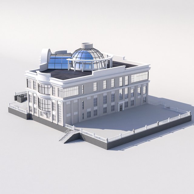 the building of the marriage in the city Modelo 3D .c4d .max .obj .3ds .fbx .stl .blend 