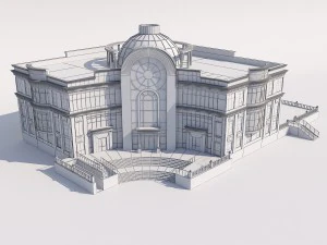 the building of the marriage in the city 3D Model