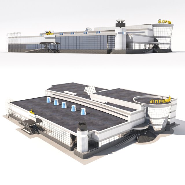 shopping center Modelo 3D .c4d .max .obj .3ds .fbx .stl .blend 