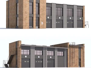 Der Bau einer Autowerkstatt 3D Modell