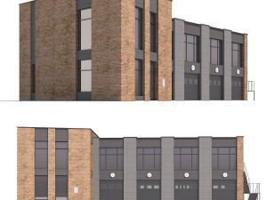 the building of car repair shop Modelo 3D