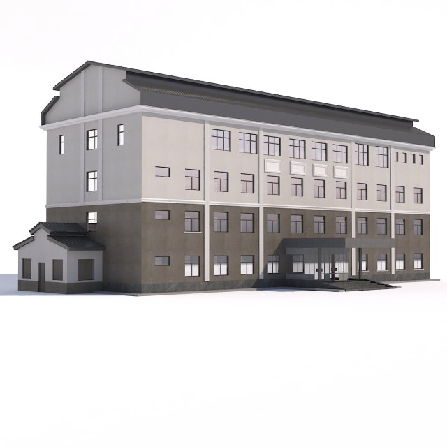 administrative building Modelo 3D .c4d .max .obj .3ds .fbx .stl .blend 
