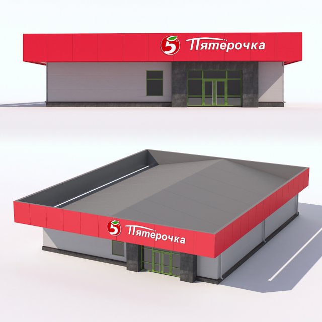 shop 3D Model .c4d .max .obj .3ds .fbx .stl .blend