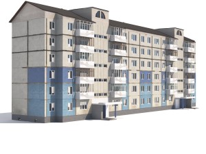prefabricated apartment building 3Dモデル