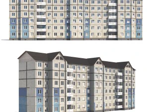 prefabricated apartment building 3D Model