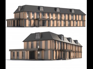 two-storey municipal building 3D मॉडल