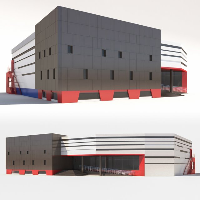 shopping center 3D Model .c4d .max .obj .3ds .fbx .stl .blend 