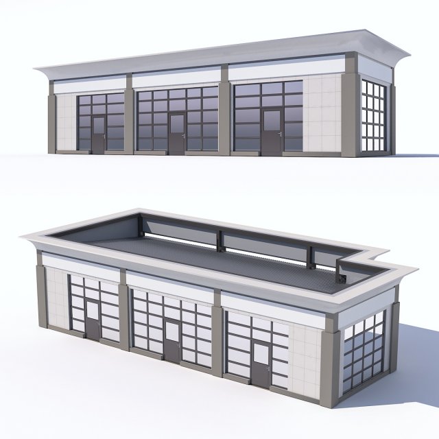 a typical stall 3D Модель .c4d .max .obj .3ds .fbx .stl .blend 