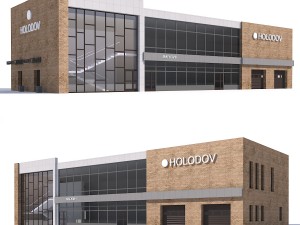 the two-story store with offices on the second floor 3D मॉडल