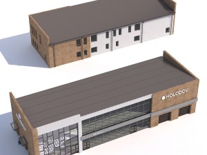 the two-story store with offices on the second floor Modelo 3D