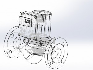 centrifugal circulating pump Model 3D