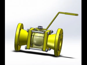 flanged ball valve 3D Model