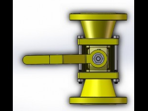 flanged ball valve 3D Model